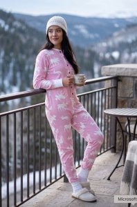 Lazy One Adult Unisex Classic Moose FlapJack in Pink