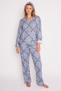 PJ Salvage Country Rose Classic Flannel Pajama Set in Denim