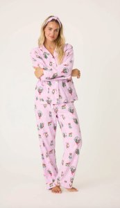 PJ Salvage Have A Koality Holiday Classic Flannell Pajama Set in Lavender Glow
