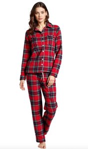 Big Feet Pajamas Women's Flannel Red Plaid Classic Pajama Set
