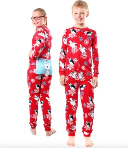 Kids Big Feet Pajamas Stay Cool Union Suit in Red