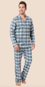 The Cat's Pajamas Men's Sun Valley Pima Flannel Classic Pajama Set