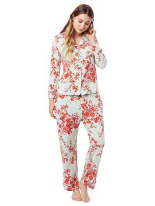 The Cat's Pajamas Women's Ivy Pima Knit Cotton Classic Pajama Set