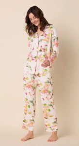 The Cat's Pajamas Women's Carolina Pima Knit Cotton Classic Pajama Set