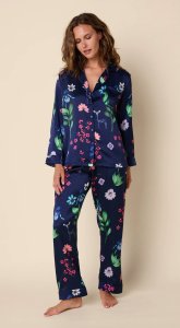 The Cat's Pajamas Women's Deerly Classic Silk Pajama Set