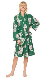 The Cat's Pajamas Women's Georgia Luxe Pima Cotton Kimono Robe