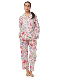 The Cat's Pajamas Women's Glad All Over Luxe Pima Cotton Classic Pajama Set