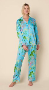 The Cat's Pajamas Women's Hummingbird Classic Silk Pajama Set