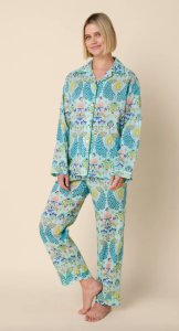 The Cat's Pajamas Women's Peacock Voile Cotton Classic Pajama Set