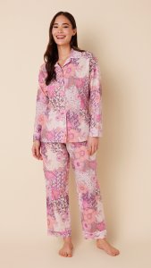 The Cat's Pajamas Women's Piper Luxe Pima Cotton Classic Pajama Set