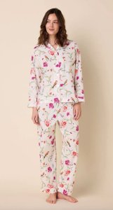 The Cat's Pajamas Women's Rosa & Bird Luxe Pima Cotton Classic Pajama Set