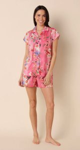The Cat's Pajamas Women's Spring Fling  Voile Cotton Short Sleeve Short Set