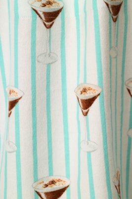 PJ Salvage Espresso Martini Classic Flannel Pajama Set in Pool Blue