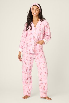 PJ Salvage Sweeter Than Sugar Candy Cane Classic Flannel Pajama Set