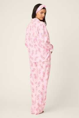 PJ Salvage Sweeter Than Sugar Candy Cane Classic Flannel Pajama Set