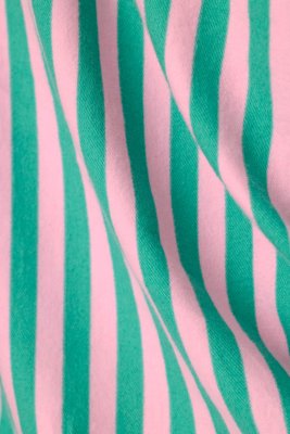 PJ Salvage Ski Bunny Icon Stripe Classic Flannel Pajama Set in Tender Pink
