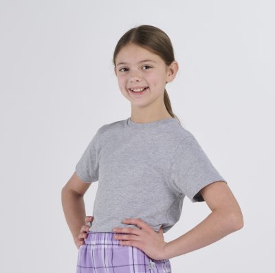 Boxercraft Kids Essential Short Sleeve T-Shirt in Oxford Heather