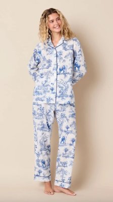 The Cat's Pajamas Women's Fauna Botanica Luxe Pima Cotton Classic Pajama Set