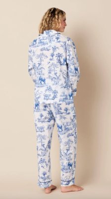 The Cat's Pajamas Women's Fauna Botanica Luxe Pima Cotton Classic Pajama Set