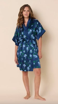 The Cat's Pajamas Women's Cascadia Silk Kimono Robe