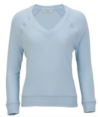Boxercraft Women's Cuddle V-Neck Lounge Top in Sky Blue