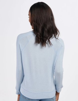 Boxercraft Women's Cuddle V-Neck Lounge Top in Sky Blue