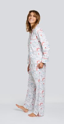 Daisy Alexander Beary Happy Classic Cotton Poplin Pajama Set