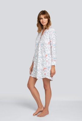 Daisy Alexander Beary Happy Classic Cotton Poplin Nightshirt