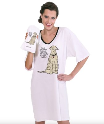 Emerson Street "Dogs Are Proof That God Loves Us..." Cotton Nightshirt in a Bag
