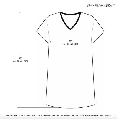 Emerson Street "Life Begins After Coffee" Cotton Nightshirt in a Bag