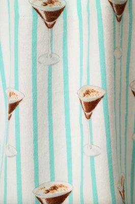 PJ Salvage Espresso Martini Classic Flannel Pajama Set in Pool Blue