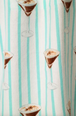 PJ Salvage Espresso Martini Flannel Pajama Pant in Pool Blue