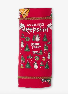 Little Blue House by Hatley Feeling Frosty Cotton Sleepshirt in Red