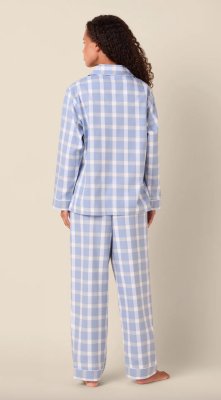 The Cat's Pajamas Women's Harbor Blue Flannel Classic Pajama Set