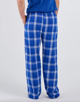 Boxercraft Men's Harley Carnegie Electric Blue Plaid Flannel Pajama Pant