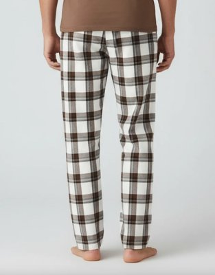 Boxercraft Men's Harley Mcintosh Natural/Espresso Plaid Flannel Pajama Pant