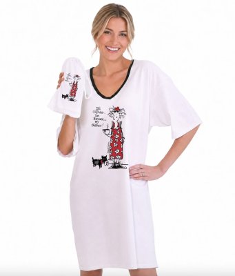 Emerson Street "It's Official...I've Become My Mother" Cotton Nightshirt in a Bag