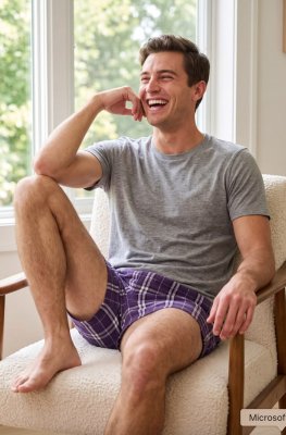 Boxercraft Men's Purple/White Plaid Flannel Boxer Shorts