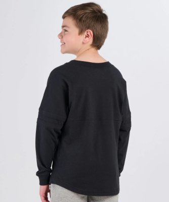 Boxercraft Kids Pom Pom Long Sleeve T-Shirt in Black