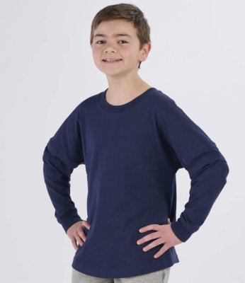 Boxercraft Kids Pom Pom Long Sleeve T-Shirt in Navy