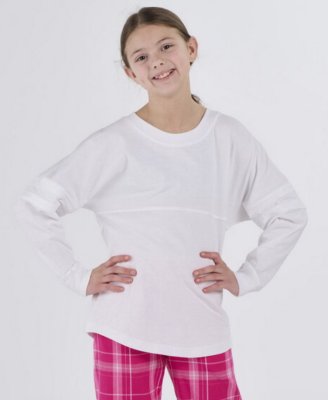 Boxercraft Kids Pom Pom Long Sleeve T-Shirt in White