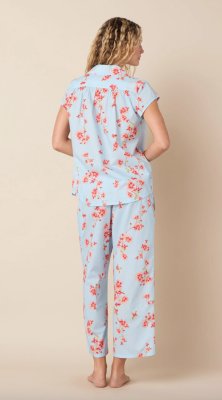 The Cat's Pajamas Women's Rosalie Luxe Pima Cotton Capri Pajama Set
