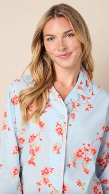 The Cat's Pajamas Women's Rosalie Luxe Pima Cotton Classic Pajama Set