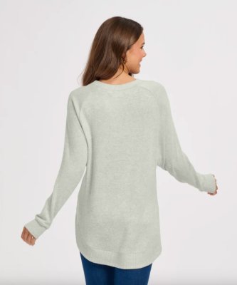 Boxercraft Women's Cuddle Oversized Crew Top in Sage Heather