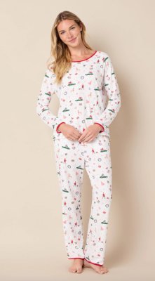 The Cat's Pajamas Women's A Merry Little Stroll Pima Knit Cotton Simple Set