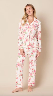 The Cat's Pajamas Women's Wing & Bloom Luxe Pima Cotton Classic Pajama Set