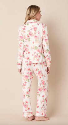 The Cat's Pajamas Women's Wing & Bloom Luxe Pima Cotton Classic Pajama Set