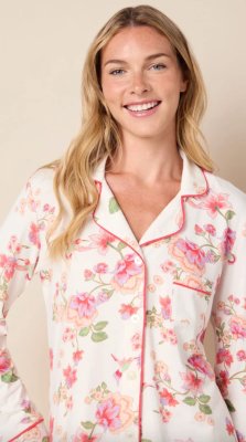 The Cat's Pajamas Women's Wing & Bloom Luxe Pima Cotton Classic Pajama Set