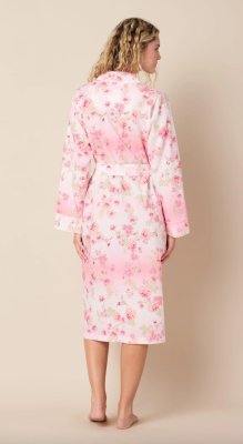 The Cat's Pajamas Women's Wing & Bloom Luxe Pima Cotton Shawl Collar Robe