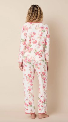 The Cat's Pajamas Women's Wing & Bloom Pima Knit Cotton Simple Set